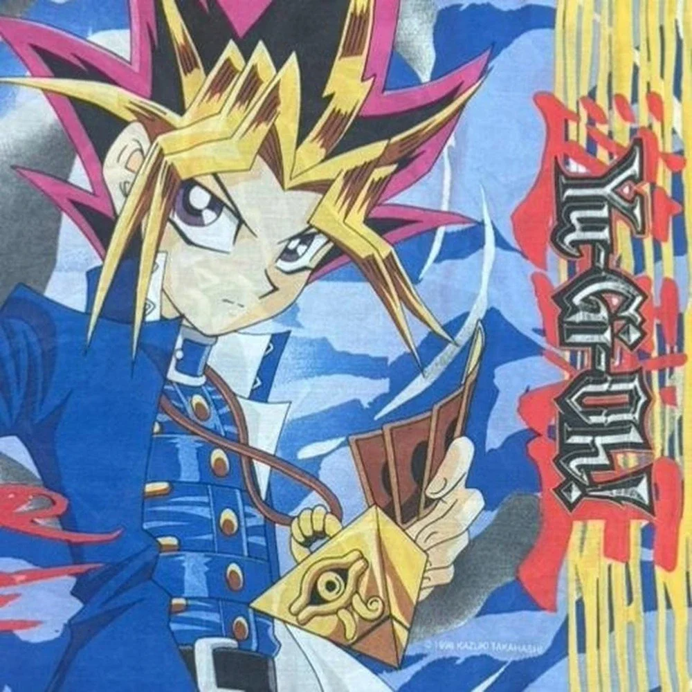 Vintage 1996 Yu-Gi-Oh! Duelist‎ Kingdom blue & yellow pillowcase